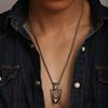 1PC Vintage Stainless Steel Myth of North Europe Viking Arrow Necklace Men Odin Compass Necklace for Men Jewelry Gift for Him