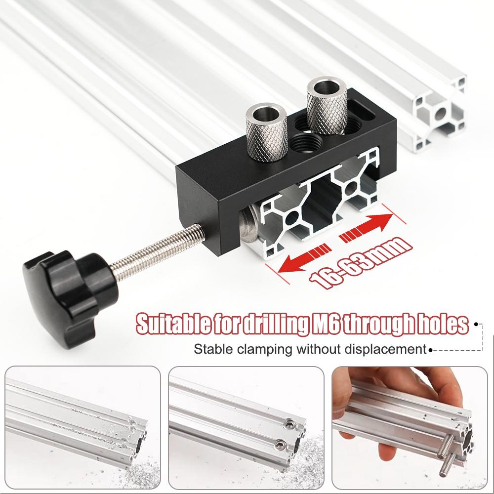 Aluminum Profile Drilling Jig For 20/30/40 Series - Universal DIY Tool For Accurate Hole Punching And Countersinking Guide Tools