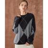 Women's French Retro Cashmere Blend Diamond Sweater
