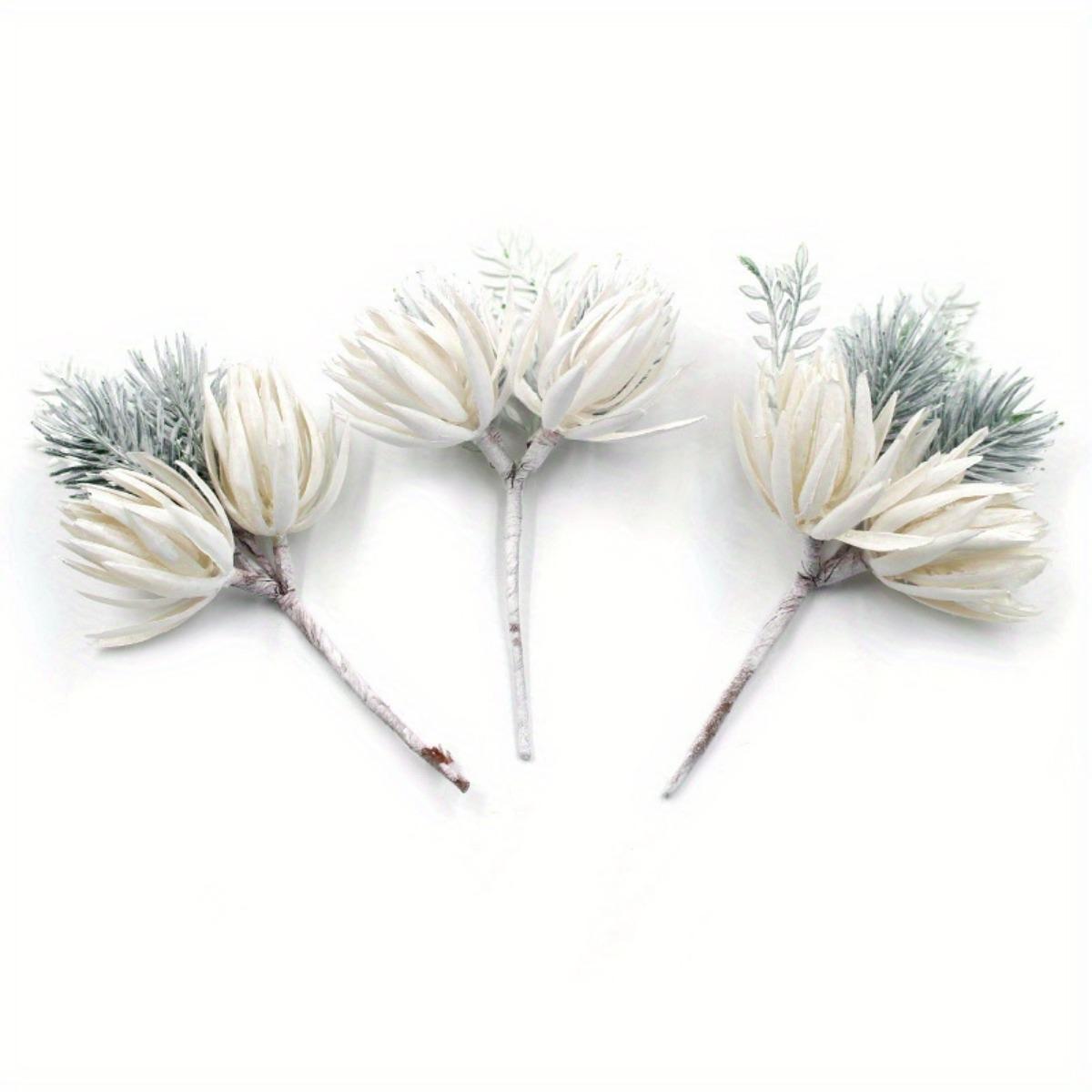 

3Pcs Christmas Simulation Flower Bouquet Pine Needle Decorations DIY Handmade Materials Home Wedding Party Decorations 3pcs