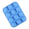 Forma na 12 muffinů Měkký silikon Kulatý tvar Snadné vyjmutí Forma na muffiny na Cupcake Muffin Želatinu Mýdlo