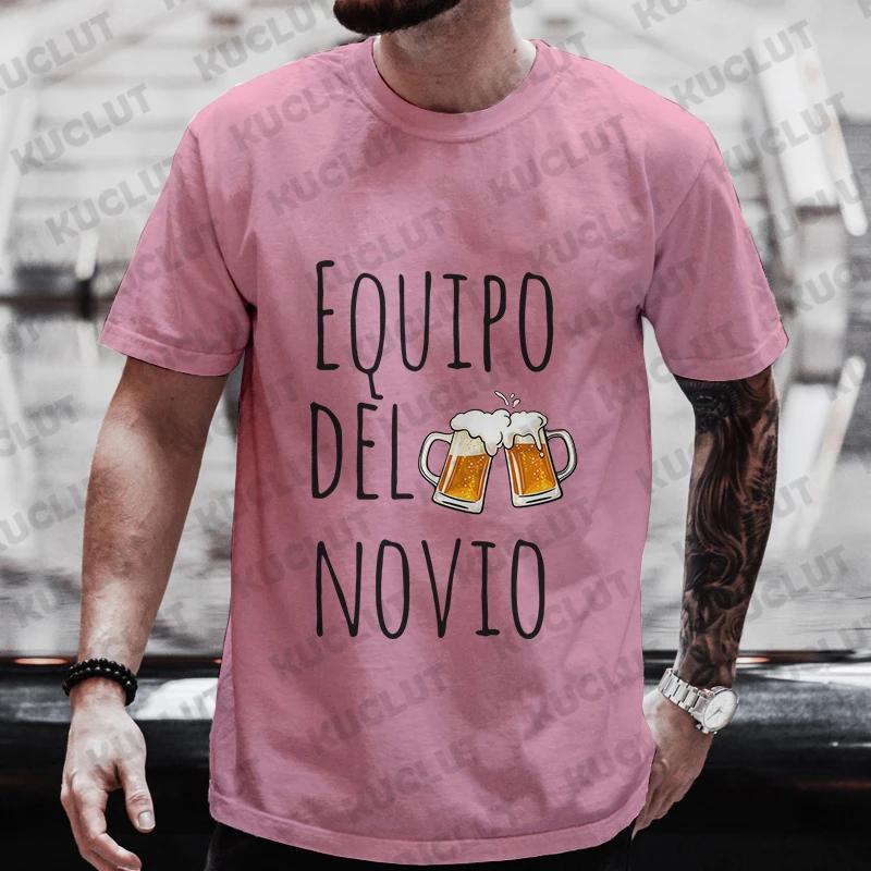 Spanish Bachelor Party Shirt Man T Shirt Father's Day Wedding Tees Single Farewell Clothing Evg Team Groom Beer Tops Oversized
