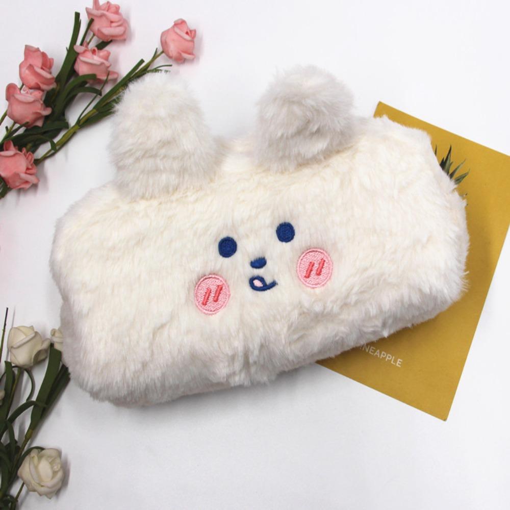 Soft Pencil Case Plush Large Capacity Student Stationery Box Cute Storage Bag