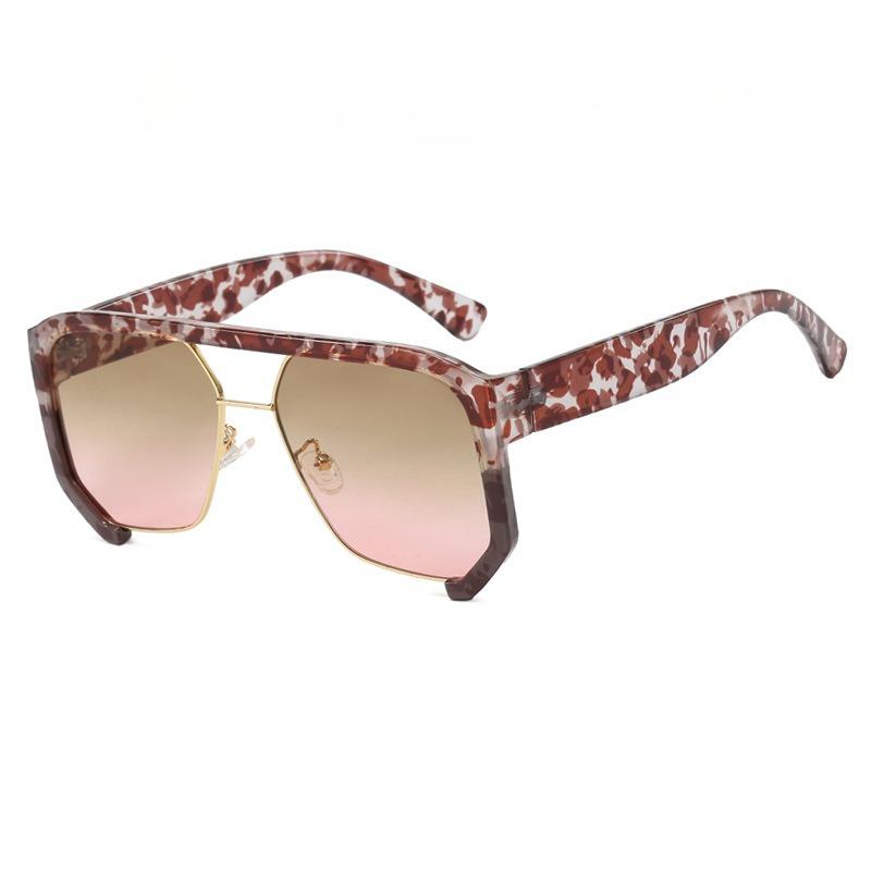 2025 New Trending Large Frame Fashion Sunglasses Travel Double Bridge Sun Glasses Half Frames Shades Wholesale