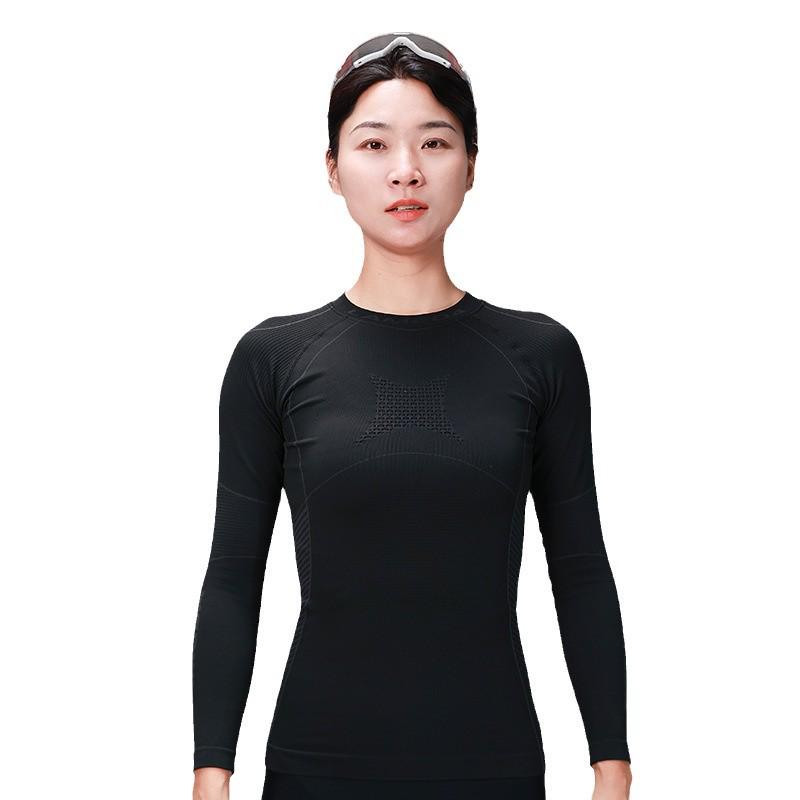 Lampaida Women's Compression Shirt: Long Sleeve Base Layer for Cycling, Running, and Warmth in Autumn & Winter
