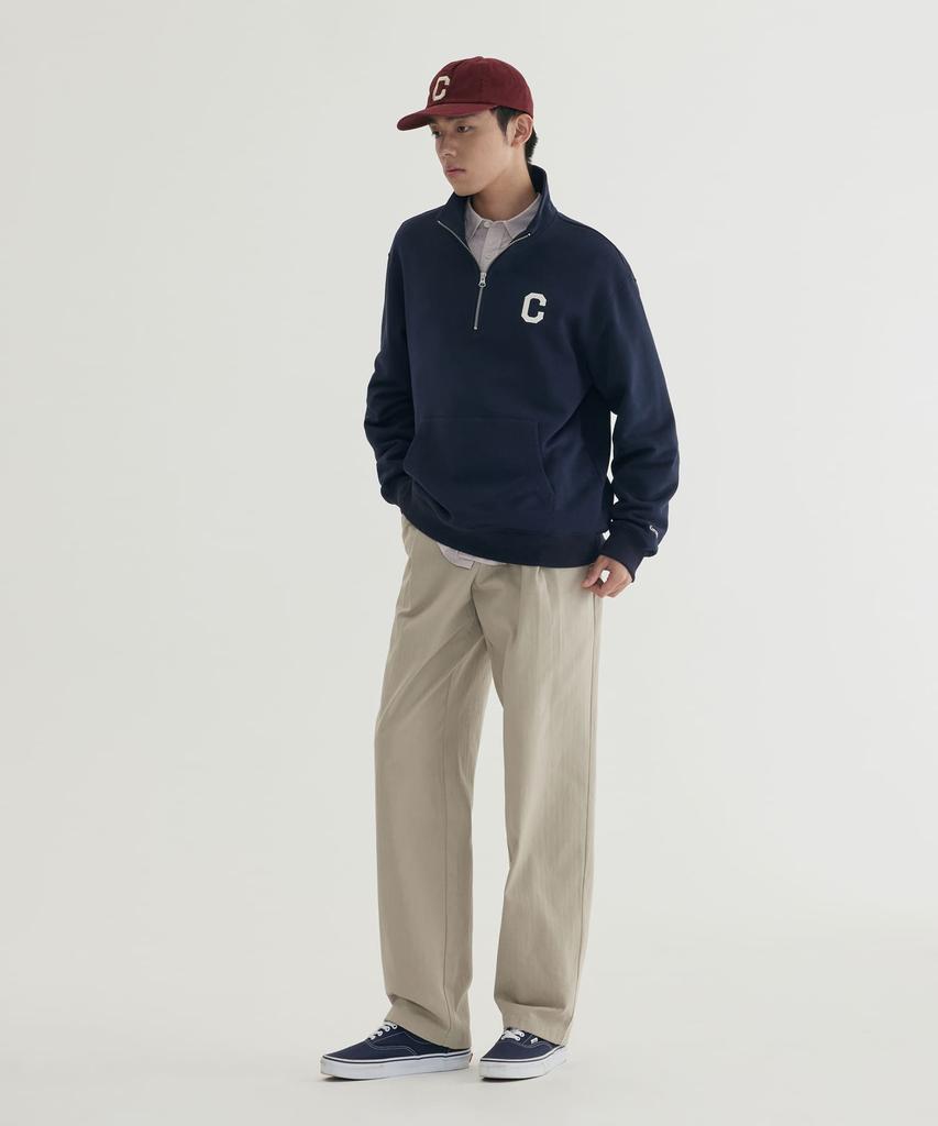 COVERNAT C-Logo Half-Zip Sweatshirt Heather Gray