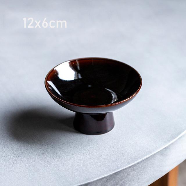 Antiker blau-weißer Dessertteller mit hohem Fuß, Obsthalter, chinesischer Gebäckteller, Tablett, Keramik-Obst-Sanck-Teller, Service-Tablett