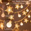 Christmas Tree Snowflake LED String Lights Banner Christmas Decoration 2025 for Home Navidad Xmas Tree Decor Fairy Light Pendant