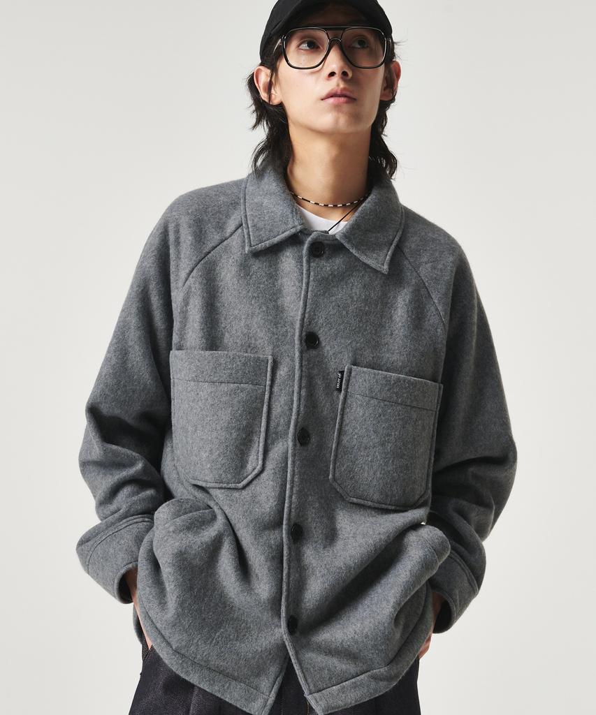 GOSTREET Oversized Fleece Shirt Gray