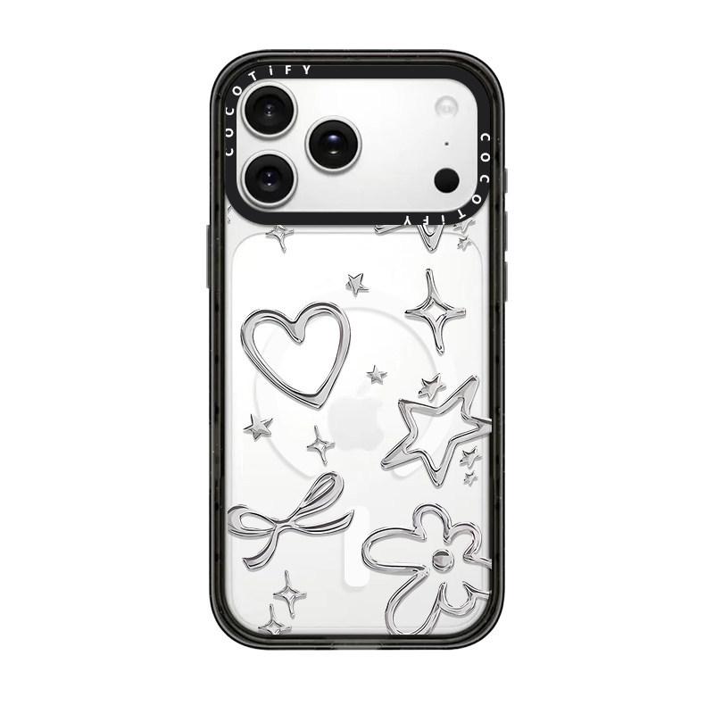 Lucky Powder Love Pentagram C Home MagSafe Magnetic Suction for IPhone Apple 17promax Mobile Phone Case 16