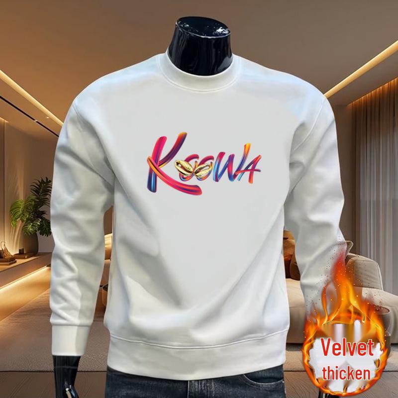 Cross-Border American Style Men's Autumn/Winter Hoodie - Round Neck, Long Sleeve, Trendy Brand Jacket for Couples