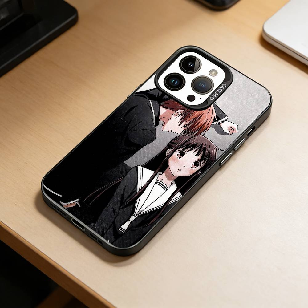 

Anime healing F-Fruits B-Basket Phone Case For iPhone 17,16,15,14,13,12,11 Plus,Pro Max,XS,Colorful Silver Black Cover iPhone16se4
