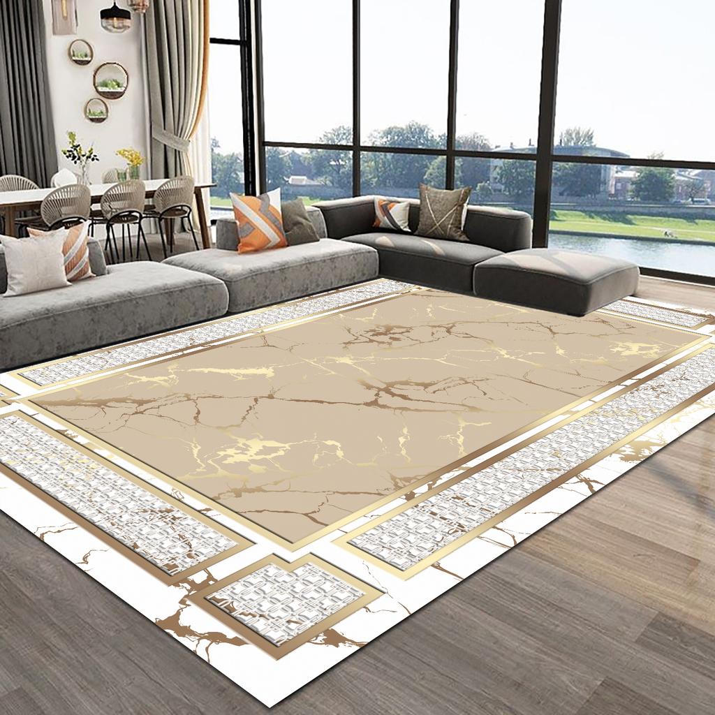 Europe Style Carpet for Living Room Abstract Sofa Table Side Area Rug Luxury Geometric Bedroom Decoration Rug Non Slip Floor Mat
