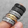 Vintage Nordic Vikings Runes Stainless Steel Womens Mens Rings Punk Simple For Boyfriend Biker Jewelry Creativity Gift