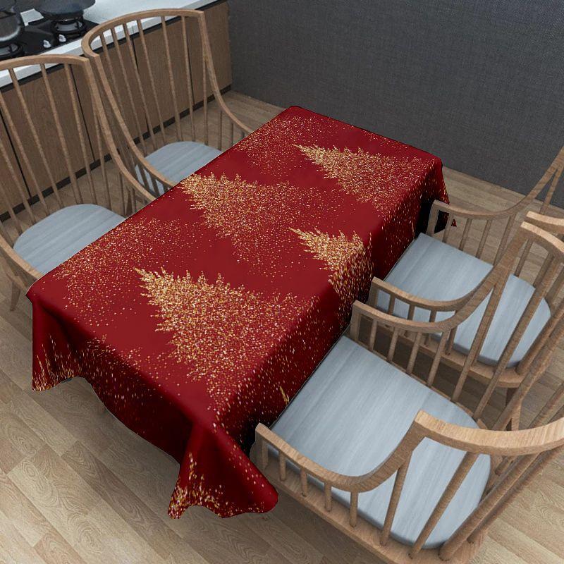 

Christmas Tablecloth Holiday Decor for Home Dining Room Festive Party Decorations Waterproof Washable 140-240