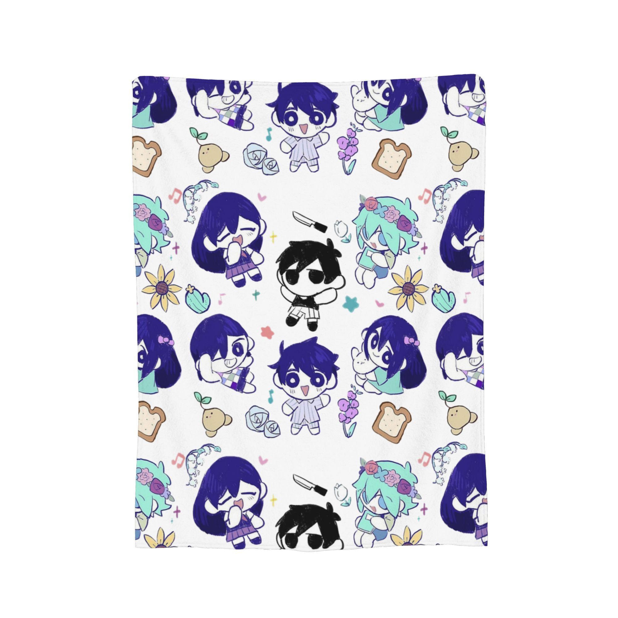 Omori Hero Kelsey Omocat Blankets Velvet  Winter Video Game Breathable Super Warm Throw Blanket for Bed Couch Plush Thin Quilt 30x40in
