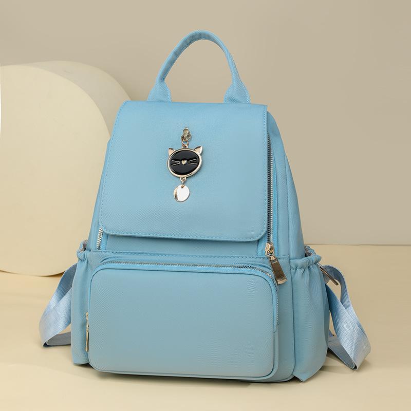 

Spring new backpack nylon Oxford large-capacity bag women s simple casual backpack