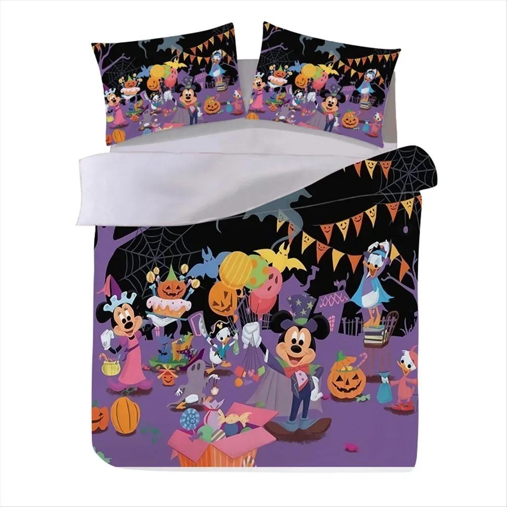 Mickey Mouse Bedding Set Mickey Minnie Duvet Cover Cute Printed Cartoon Quilt Duvet Cover Set for Children Adult Boys Gir
