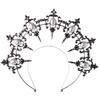 Lolita Hand-made Dark Headdress, Madonna of the Sun Halo, Baroque Crown Ball Performance Props