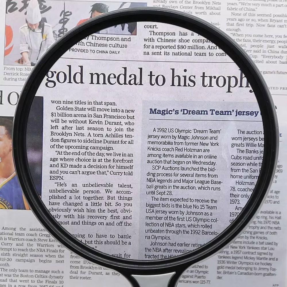 Large Lens Reading Magnifier 3X HD Microscope Lens Portable Handheld Magnifier Watch Repair