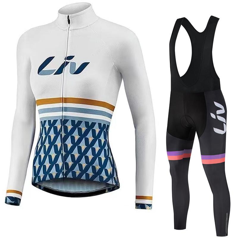 Bicycle Jersey Women's Bicycle Bib  Road Bike Cycling Suit Set Bicycle Shirt Shoulder Pants Autumn Long Sleeved Breathable Cycling Suit Set 2026