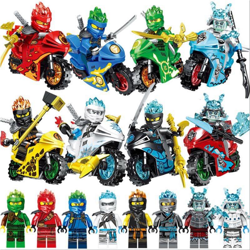 61015 Phantom Motorcycle Series 8 Minifigures With Weapons Building Block Toys 61082