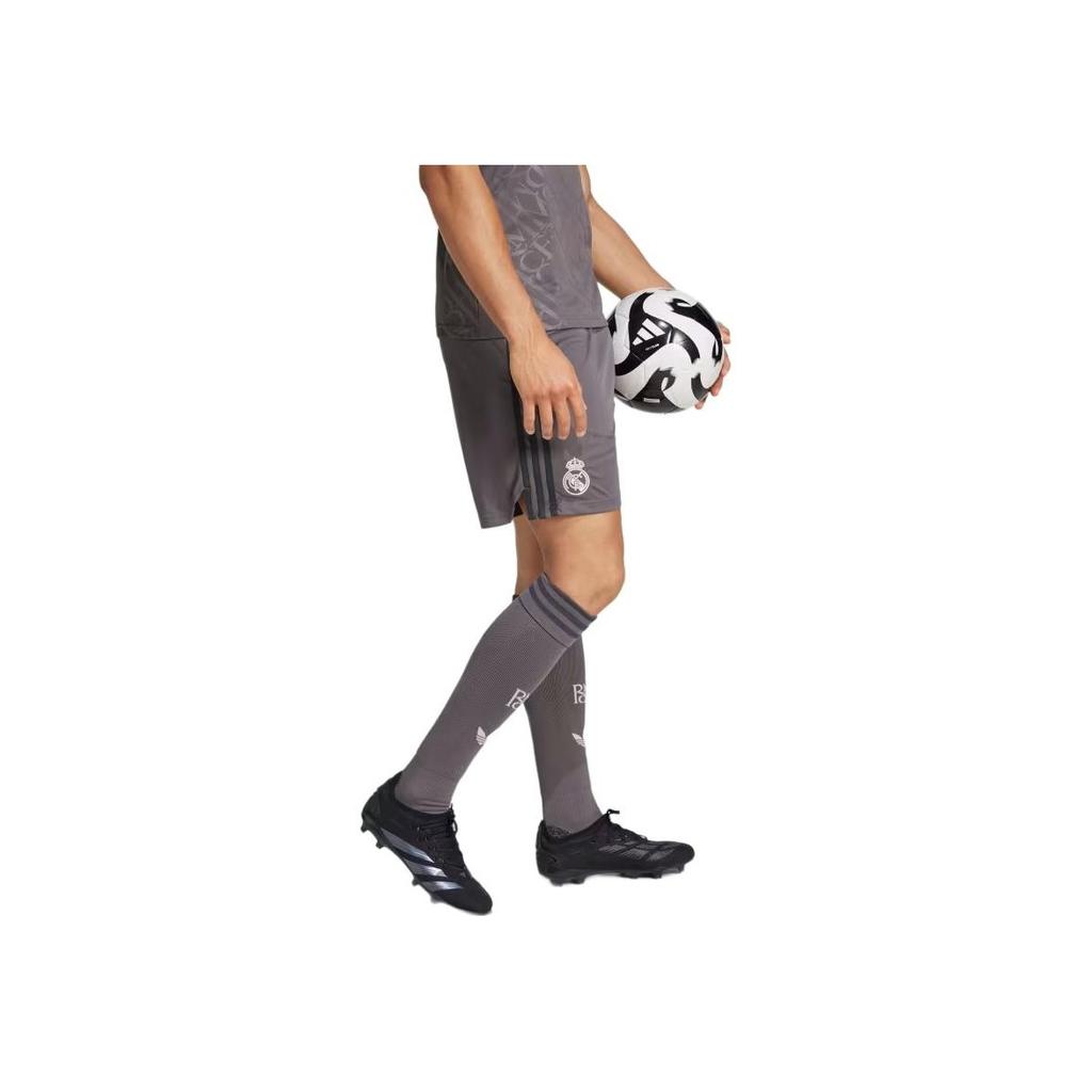 Adidas Originals SS24 Real Madrid Series Casual Football Pants Men Bottoms Charcoal IY1762