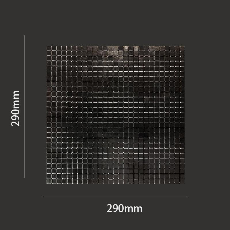 

Black Metal Mosaic Peel and Stick Tile Self Adhesive Backsplash Modern Small Particle Aluminum Plastic Wall Panels Home Decor