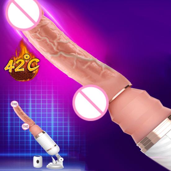 Women Masturbator Vibrator Telescopic Penis Dildo G-spot Massager Flirting Toy
