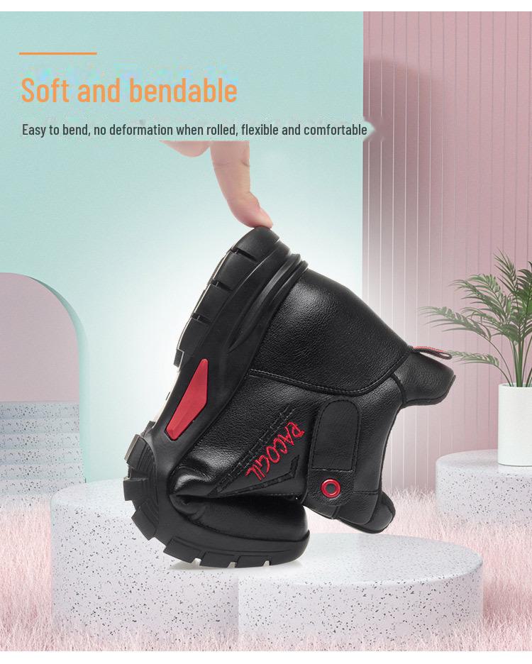 Women's Plush Leather Casual Walking Shoes 2023 - Autumn/Winter Edition for Middle-Aged & Elderly