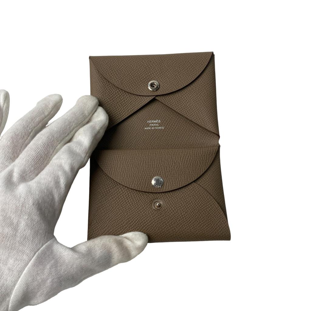 Used HERMESCard Case Leather Women