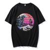 100% Cotton Anime Harajuku Ayanami Rei Printing Tshirt MenMomen Oversized Short Sleeve T-shirt Spring Summer Tops