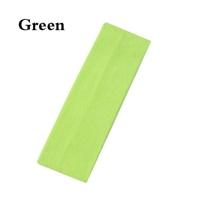 2PC Sweat Absorb Soft Wide Cotton Elastic Headband Running Yoga Stretch Hairbands Women Colorful Sports Headband