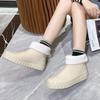 Four Seasons Rain Shoes Women's Fashion Outer Wear Short Tube Adult Women's Cute Waterproof Shoes Non-slip Women's Cotton Warm
