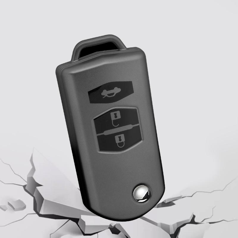 Car Key Case For Mazda Demio 2 3 5 6 M3 M5 M6 Cx-5 Cx7 Cx9 Rx8 Mx5 Mpv 2 3 Buttons Keychain Holder Fob Interior Accessories