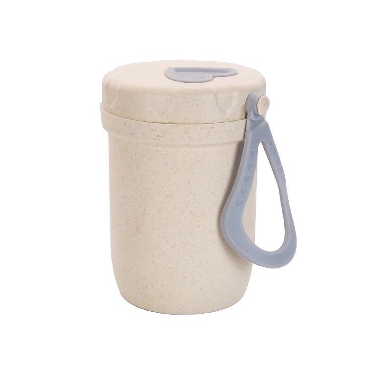 Microwaveable Wheat Straw Soup & Porridge Thermos Cup - Portable, Sealed Breakfast Gift for Students