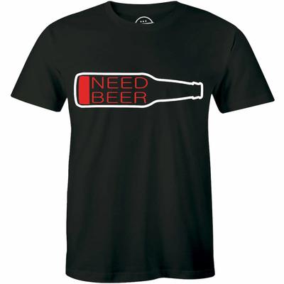 Unisex Bier Benötigt T-Shirt Lustig Trinken Handy Akku Für Jungs Vintage Homme Bequem Streetwear Stilvoll Weich