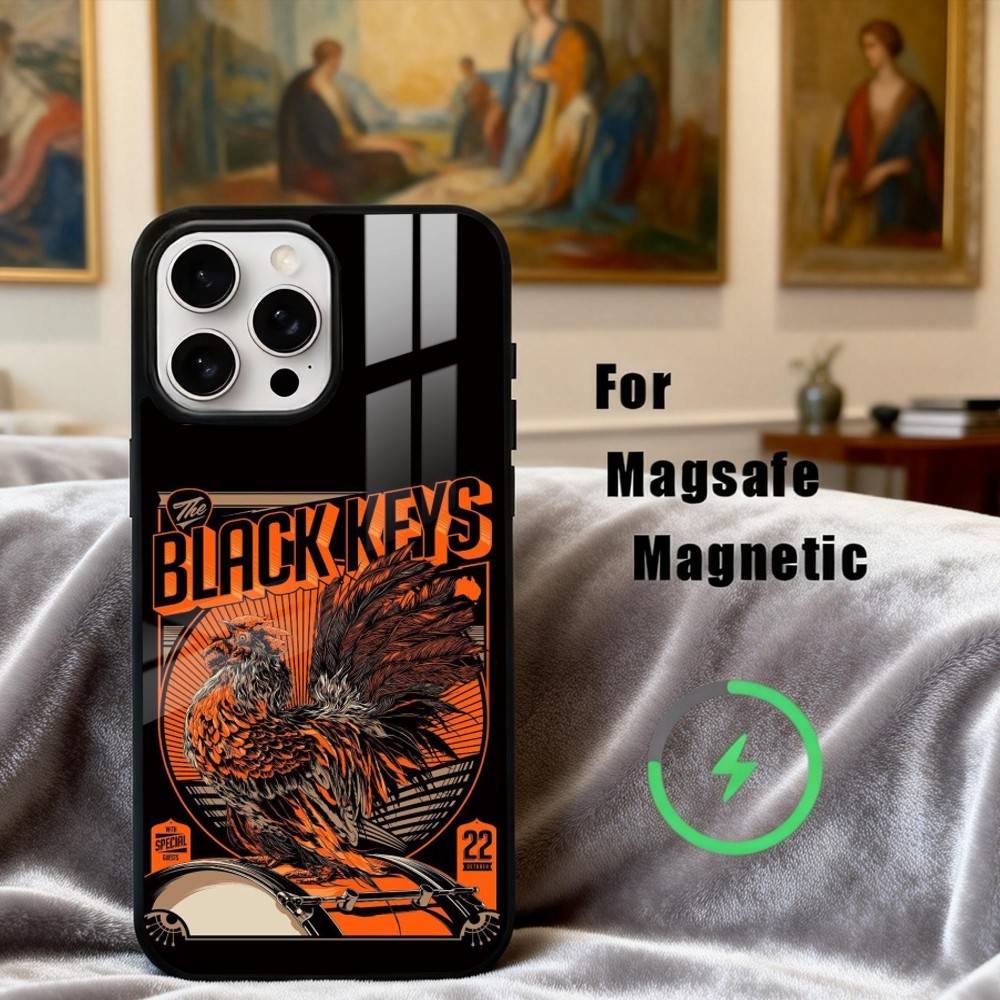 

COOL The B-Black KeyS Bnd Phone Case For iPhone17,16,15,14,13,12,11 Plus,For Magnetic Wireless Charge Cover iphone16e
