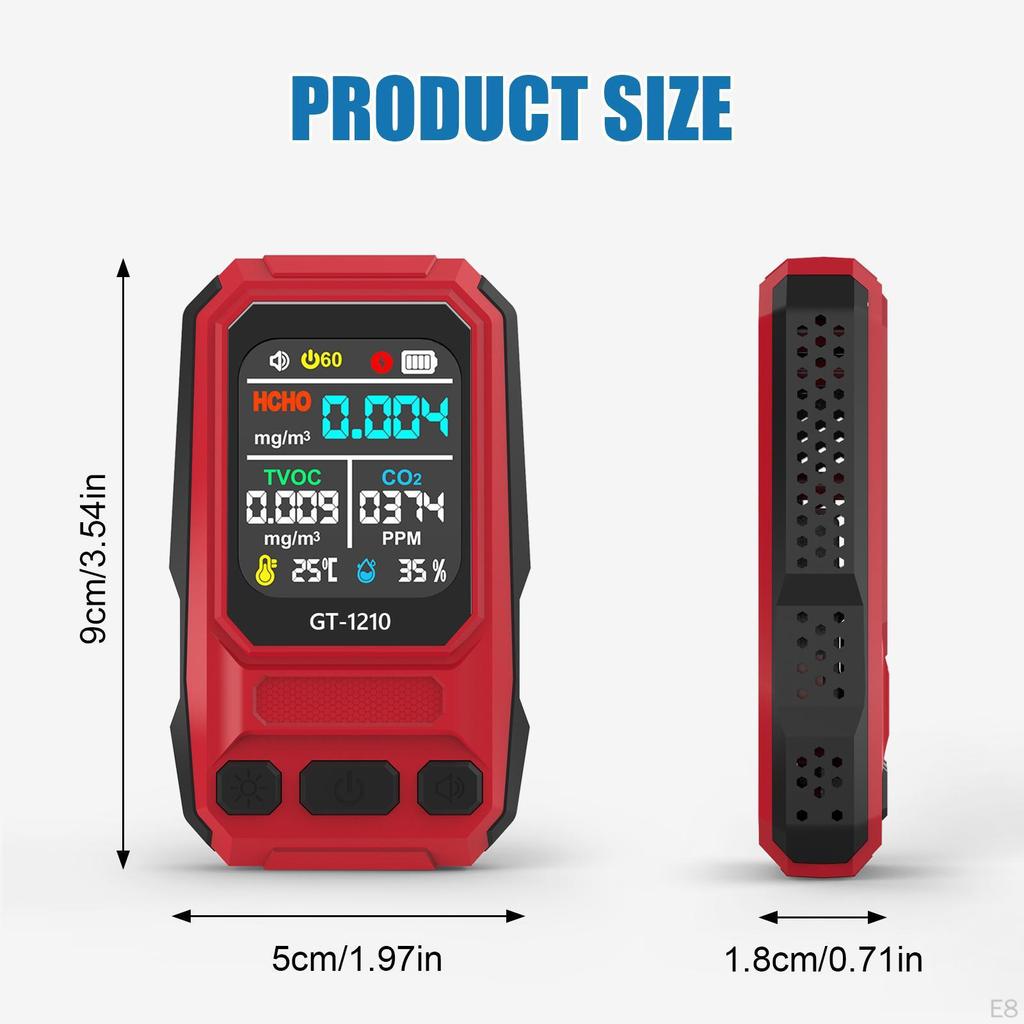 Air Quality Meter Temperature Display High Accurate for Indoor School Office