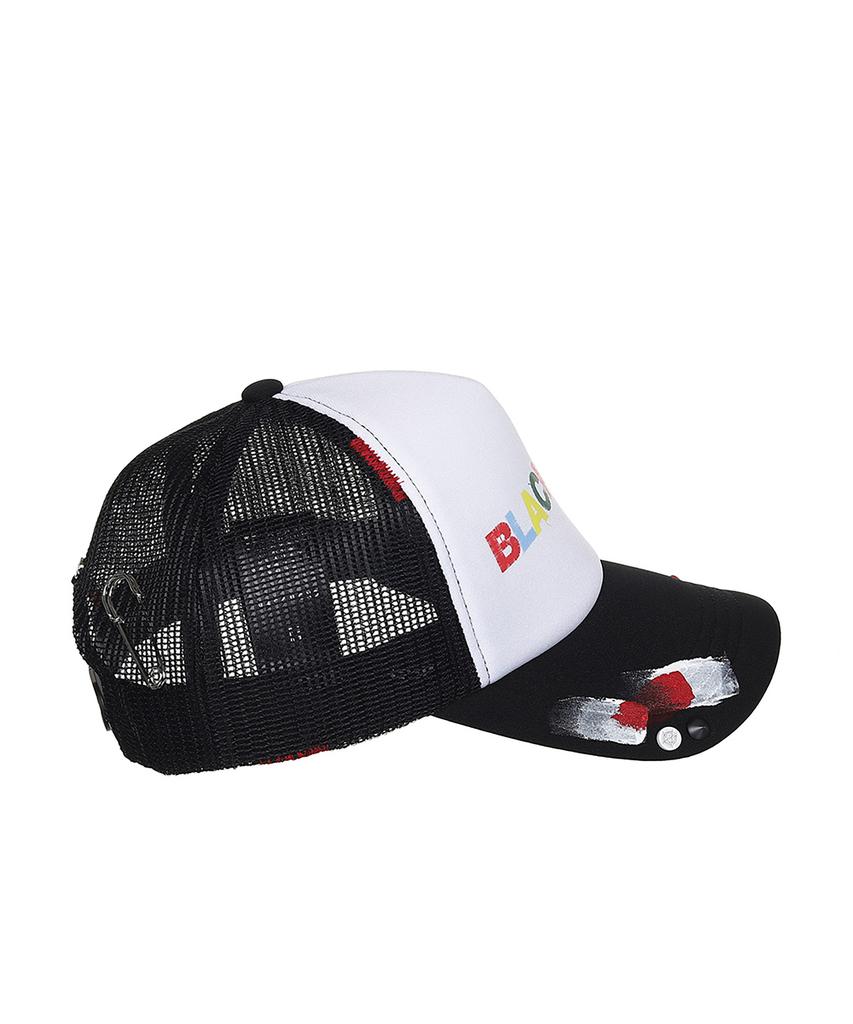 BLACKBLOND Vividi Uncover Colors Logo Trucker Mesh Cap (Black)