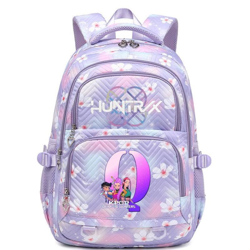 K-Pop Anime Style Unisex Large Capacity Backpack 20-35L Nylon School Bag With Arc Shoulder Straps Daily Use