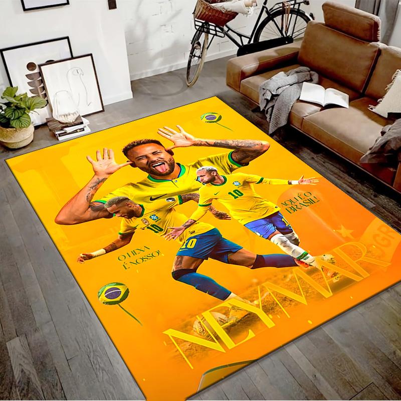 1pc Neymar Design Printed Area Rug Carpet for Bedroom Living Room Home Decor Rugs Mat Non Slip Mat Rug for Bedside