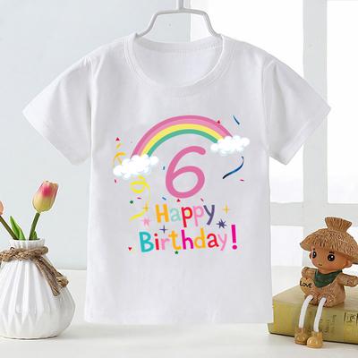Camiseta de cumpleaños personalizada, camiseta de 1 a 9 años, camiseta salvaje, camiseta de fiesta de cumpleaños para niños, ropa de animales salvajes, regalos para niños, Tops