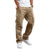 Men's Casual Cargo Pants Loose Fit Straight Leg Multi-Pocket