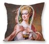 European Royal Woman Beauty Portrait Painting Cushion Covers Decorative Pillow Case For Sofa 45X45cm