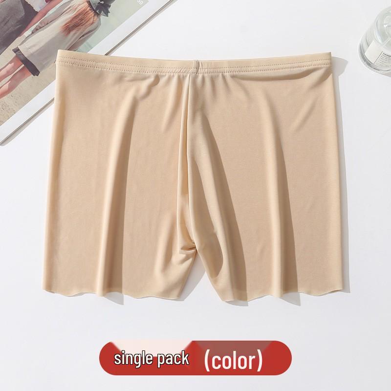 Women's Ice Silk Anti-Exposure Seamless Safety Pants - Breathable, No Ride-Up, Plus Size Summer Underwear