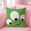 Cartoon Monster'S Eyes Cushion Cover Natural Linen Pillow Case Double-Sided Print Decorative Sofa Pillowcase Home Decor Gift