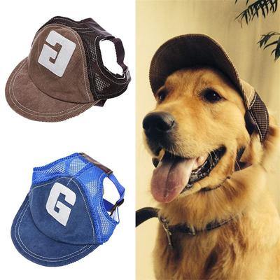 Hundehut, Hunde-Sonnenschutzhut, Baseballkappe, Outdoor-Sportmütze mit Ohrlöchern, verstellbare Haustiermütze für kleine und mittelgroße Hunde, große Hunde