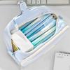 Large Capacity Pencil Case Double Layered Pencil Box Portable Stationery Storage Bag  School Office