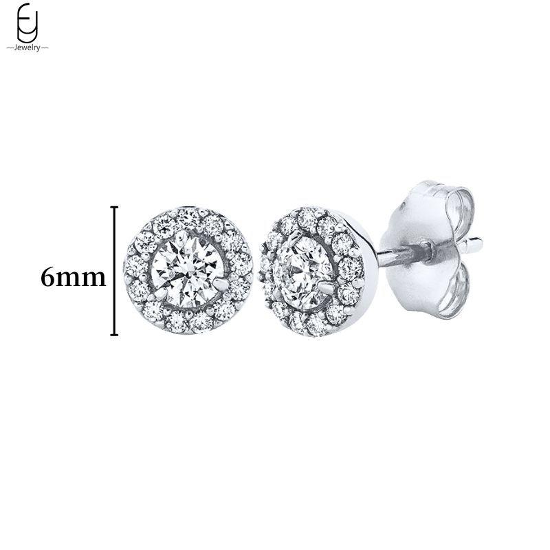 925 Silver Ear Buckles Fashion Hoop Earrings White Crystal Luxury Women's Earrings Wedding Women's Jewelry Premium Gift